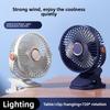 New Desktop Fan with Clamp Attachment, Powerful and Quiet Night Light, Dual Charging and Plugging Version, Suitable for Bedroom Use.