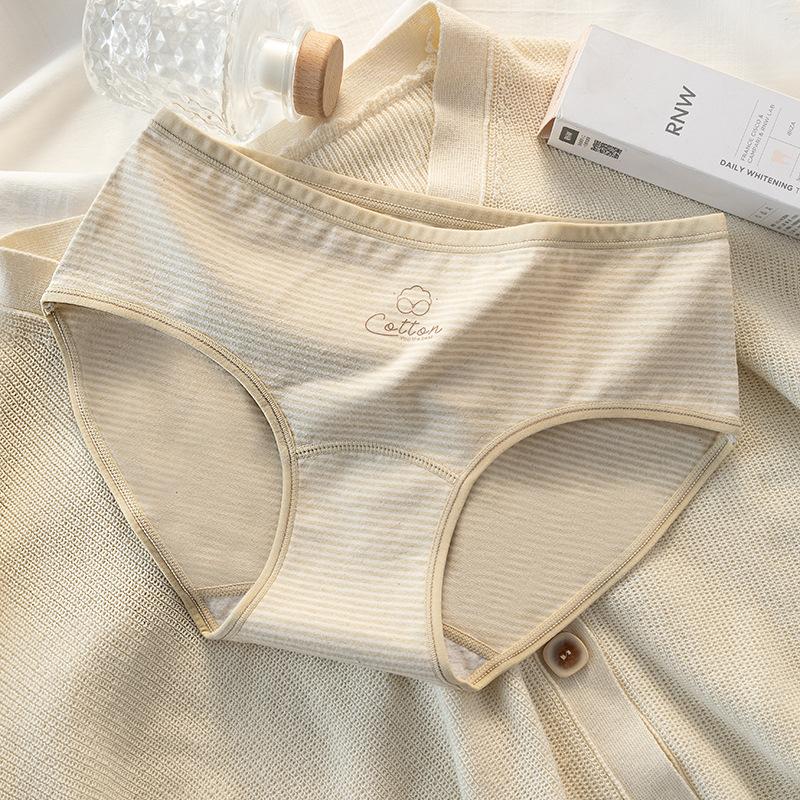 Women's Spring and Autumn New Colorful Cotton Mid Waist Cotton Crotch Panties