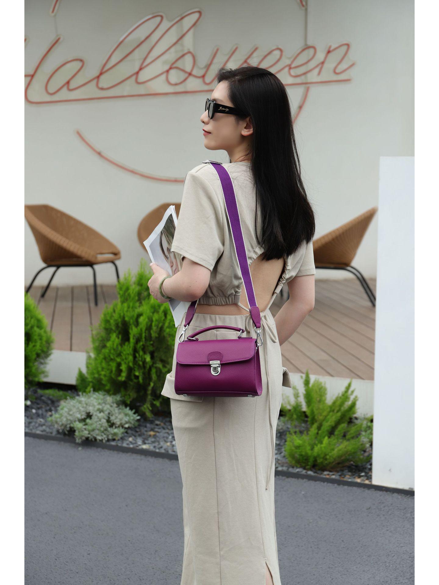 

Genuine Leather Women s Crossbody Bag - 2025 Fashionable High-End Design, Versatile Single Shoulder Bag 22x10x15 cm