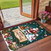 Tapis Carré Imprimé Noël Tapis de Sol Doux Antidérapant Pour Chambre à Coucher Cadeau de Fête