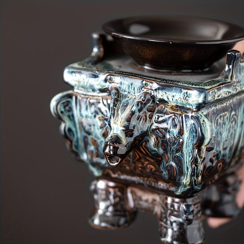 1 Set Magnetic Lazy Tea Set - Automatic Dragon Ceramic Teapot Tea Cups Tray and Mug - Perfect for Home Office and Tea Lovers - Ideal Gift for Tea Enth