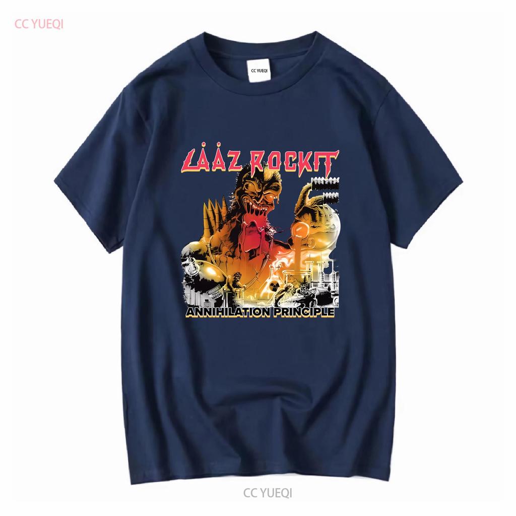 Laaz Rockit Band Bílé tričko Všechny velikosti S 5XL T2094 vintage Vyprané Měkké s potiskem Univerzální Prodyšné Pohodlné Ležérní pánské