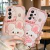 Phone Case: 2D Flat Samsung Galaxy A34 A35 M05 M06 S20 S22 S21 FE Plus 5G Protective Case, Pink Little Sheep, Perfect Christmas and Halloween Holiday 