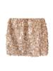 Elegant Blue Sequin High Waist Slimming Short Skirt