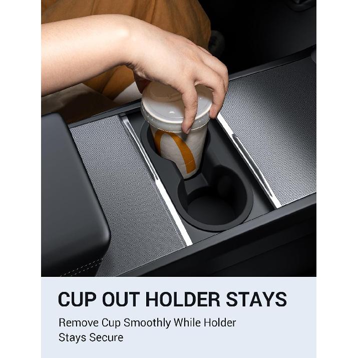 Motrobe 2025 2026 Tesla Model Y Juniper 2024 2025 Model 3 Highland Center Console Cup Holder Ert Silicone Cupholder For Model 3 Highland Model Y