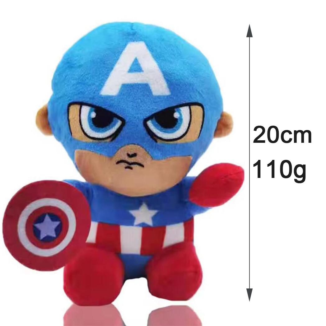 

20см Плюшевая игрушка Marvel Мстители Человек-паук Капитан Америка Железный человек Халк Черная Пантера Грут Мультяшная Милая Плюшевая Кукла Детские Подарки 20cm