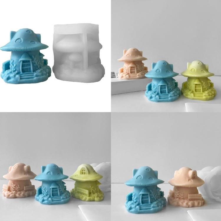 Fashionable Cottage Candle Mold Sturdy Silicone Lovely Mushroom Silicone Form for Home Decoration Craft Supplies