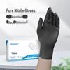 Chef's Special Black Women's Nitrile Disposable Gloves - Food Grade, Ideal for Kitchen, Baking, and Housework.