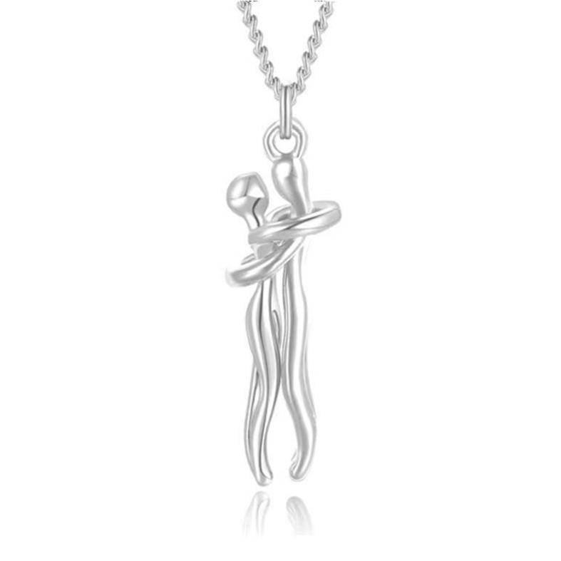 Straight White Hug Pendant Jewelry 