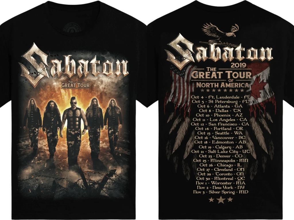 Nowe Gorące Oficjalne Koszulki Graficzne Sabaton Damskie Męskie Oversize Y2k T-shirt Zespół Heavy Metal Krótki Rękaw Damskie Męskie Wysokiej Jakości Koszulki