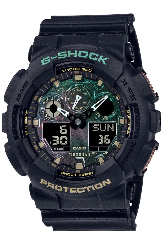 Casio Black Teal and Brown Color Series G-Shock GA-100RC-1AJF Men's Watch,