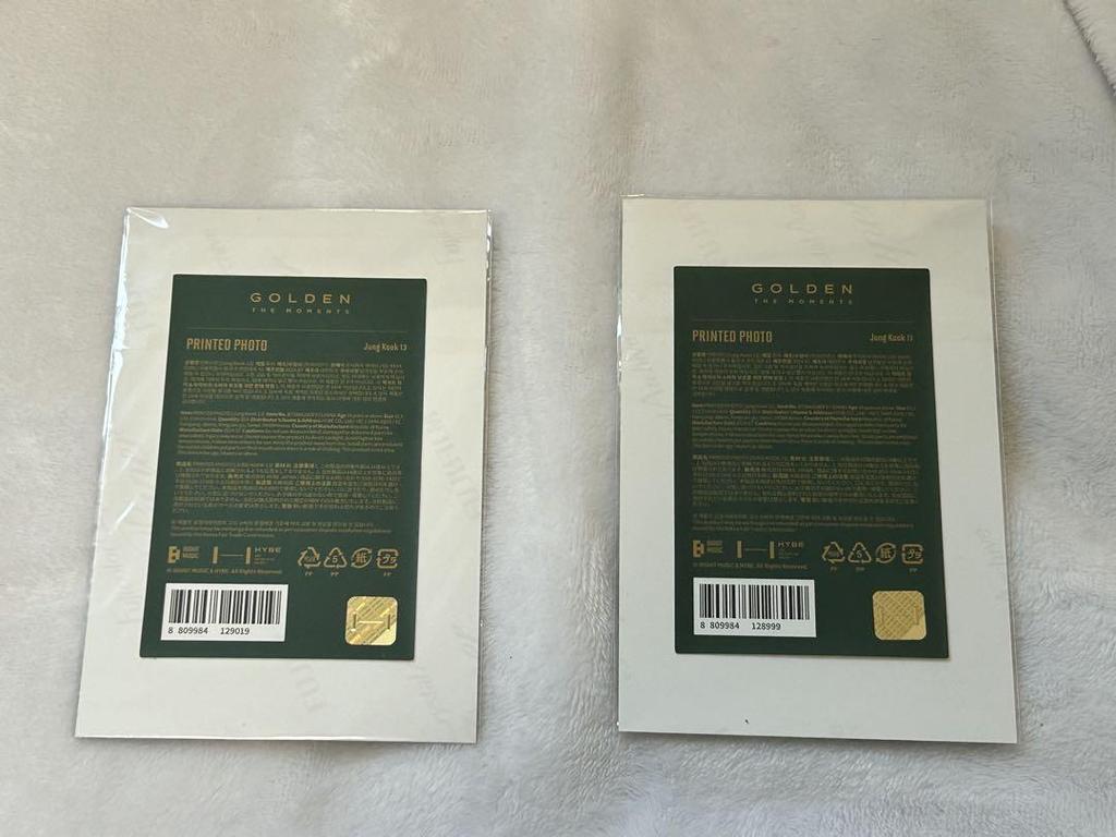 [USED] Jungkook GOLDEN Moments' Seoul Exhibition Limited Edition Postcard Set of 2