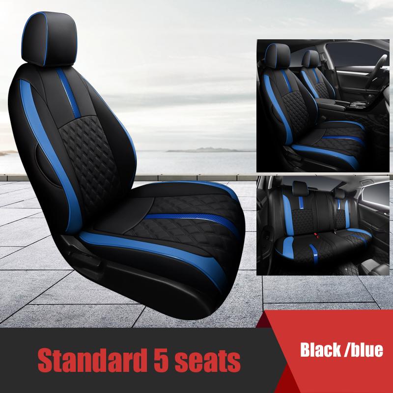 Customized Car Seat Covers For Honda Civic 2016 2018,2020-2025 10th generation Artificial Leather Seat Cushion Auto  Accessories