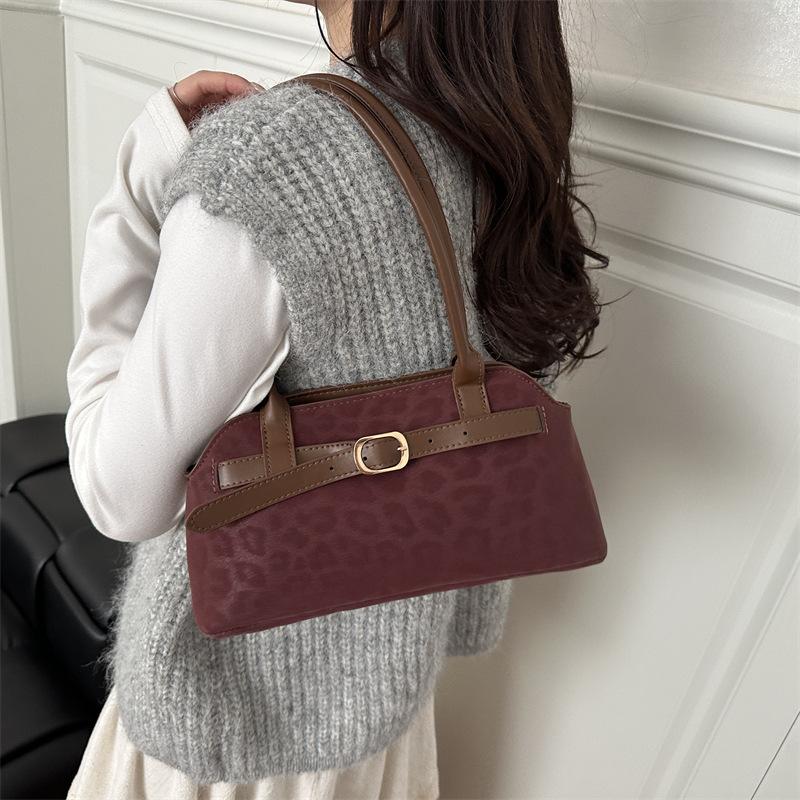 Fashion Simple Top Handle Bag Comfortable and Versatile Texture Shoulder Bag Women Solid Color Retro Korean Style Commuter Bag