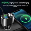 SEAMETAL 66W Car USB Charger Super Fast Charging Cigarette Lighter Adapter 3-USB Port Phone Charger for Car DC 12V/24V Universal