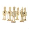6x DIY Wooden Christmas Nutcrackers Xmas Decor Desktop Ornaments Nutcracker Figures for Cabinet