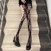 Gothic Fishnet Tights for Women Sexy Mesh Stockings Lolita Y2K Patterned Pantyhose Trendy Leggings for Alternativewear