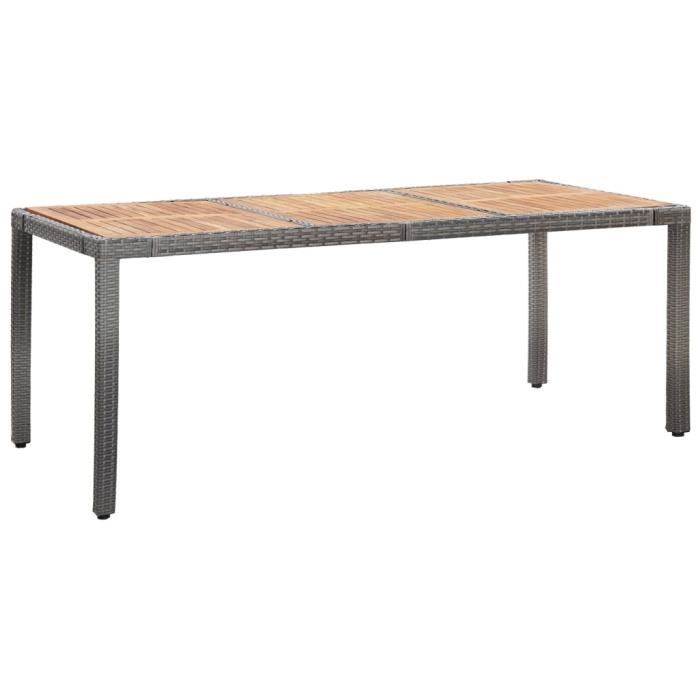 VidaXL Mobilier à dîner de jardin 9pcs et coussins Résine tressée Gris