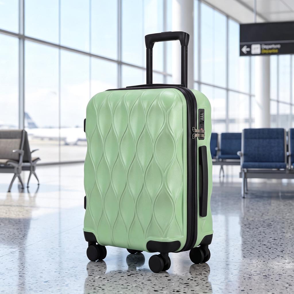 22Inch 56cm 41L Suitcase, ABS Hard Shell Carry On Luggage, Green