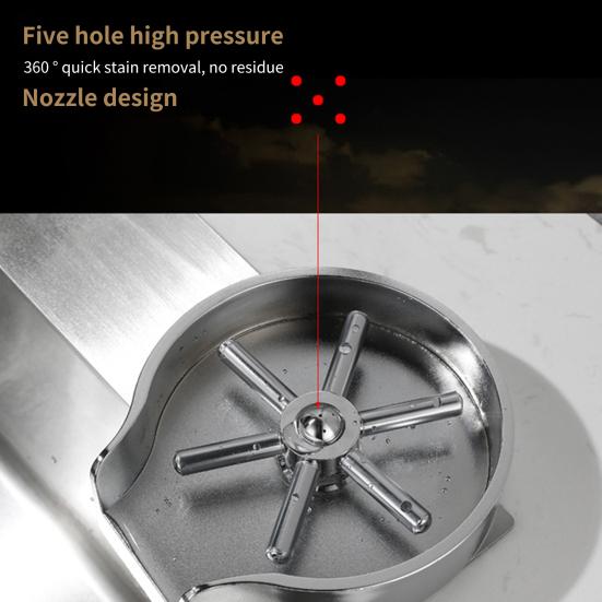 Myjka do kubków wysokociśnieniowa Uwolnij ręce Stal nierdzewna Czyścik do butelek dla niemowląt