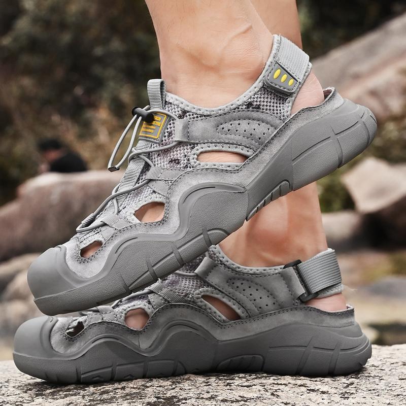 Handgenähte Sommersandalen für Herren, atmungsaktive Outdoor-Freizeitschuhe für Herren, Strandsandalen