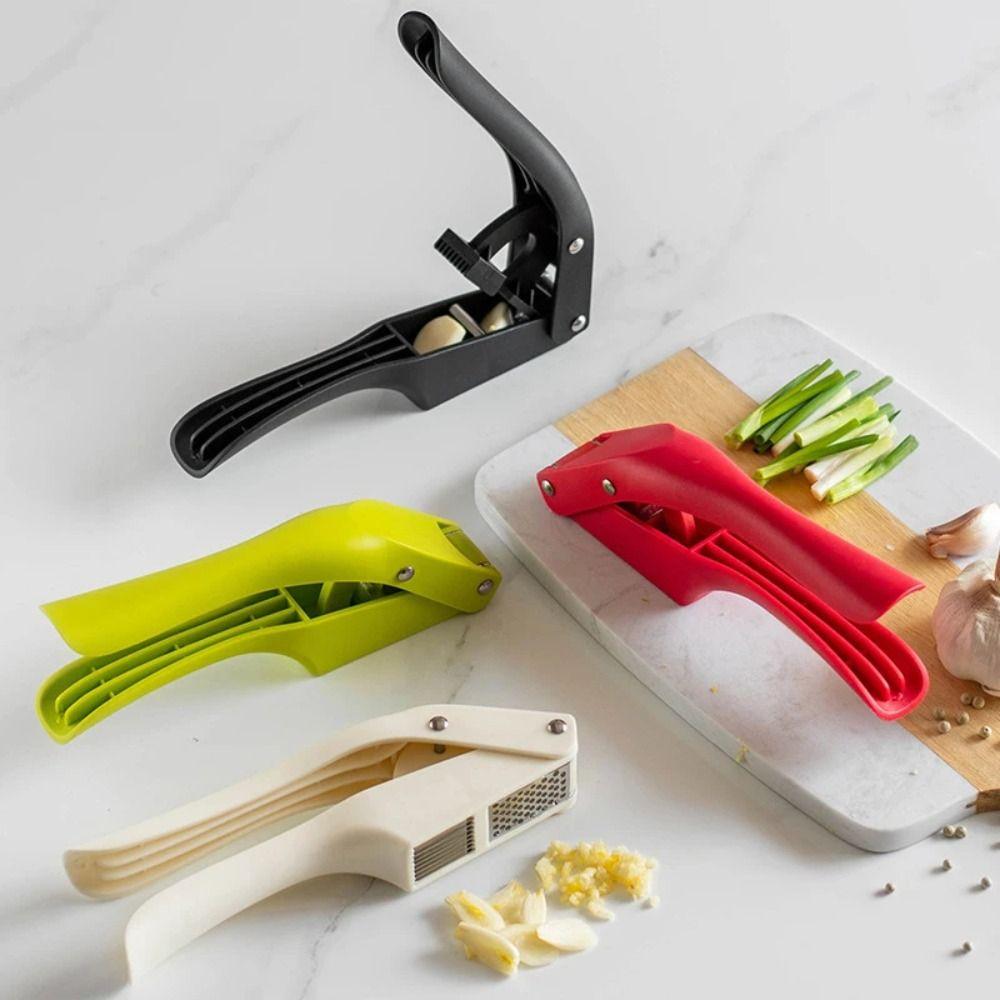 Mashing Function 2-in-1 Garlic Press Manual Type Vegetable Squeezer Garlic Slicer  Kitchen Use