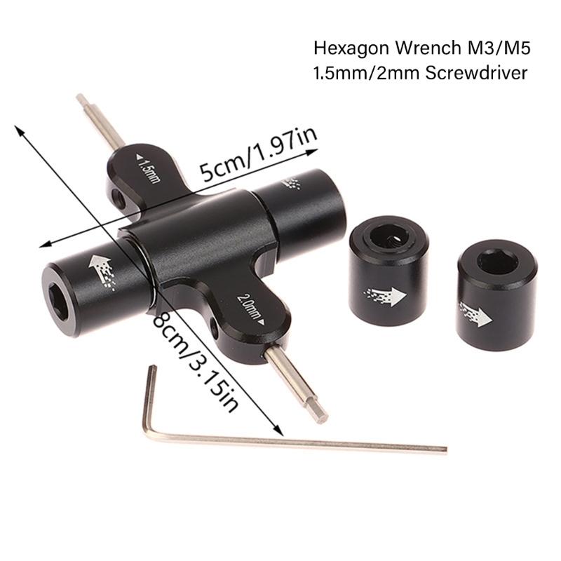 Aluminum Alloy Ratchet Wrench Spanner for Precise Hexagonal Screw Socket Adaptation Installation Removal in DIY Projects