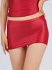 Sexy Women Oil Shiny Micro Mini Skirt Sheer See Through Tight Pencil Skirt Elastic Packet Hip Sweet Girl Cute Skirt Candy Color