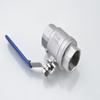 316L Stainless Steel High-Temperature Full Bore Two-Piece Ball Valve: Internal Thread, Sizes 1/4'' (4 points), 3/8'' (6 points), 1'', 2''.