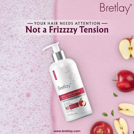 Bretlay Apple Cider Vinegar Shampoo Anti-dandruff Shampoo for Both Men & Women 300ml