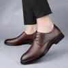 Fashion Business Casual Men's Leather Shoes Gentleman Shoes Lace Up Men Minimalist Versatile Comfortable Fashion Office Footwear Male