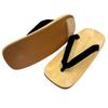 Edoten Geta Made in Yellow Tatami Black Size L Sandals, Japan, Mat, Straps, Double-Ply Sole,