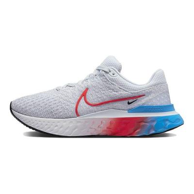 React Infinity Run Flyknit 3 Grau Leuchtendes Karmesinrot Damen Sneaker Football-Grau Schwarz Foto-Blau DV2178-001