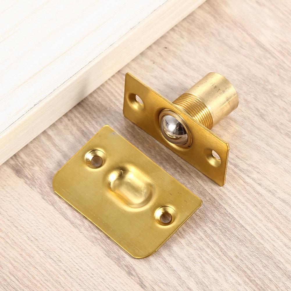 Adjustable Spring Ball Catch Latch for Wooden Cabinet Doors Made of Stainless Steel and Copper for Reliable Door Locking