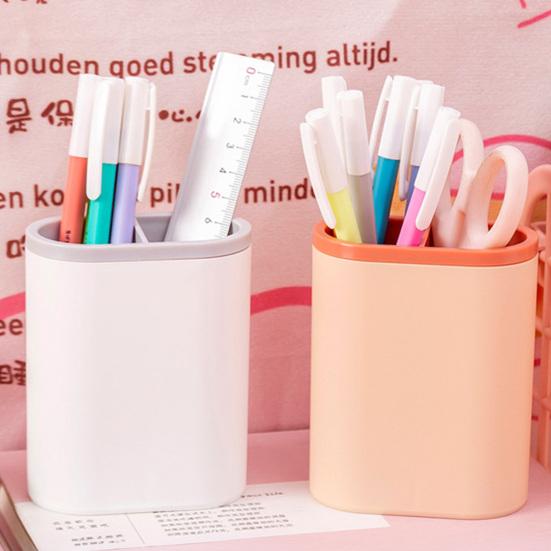 Pen Holder Large Capacity Desk Organizer with Multi-Grid Partition Pens Scissors Office School Supplies Desktop Decor