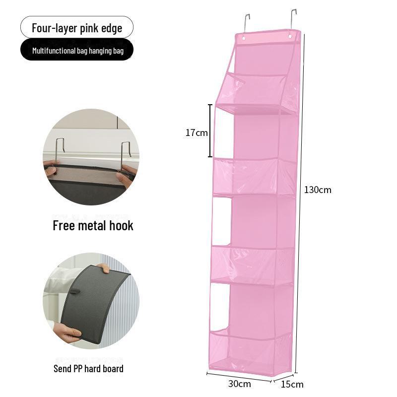 Saco de Armazenamento Multicamadas Montado na Parede para Itens Domésticos e Brinquedos