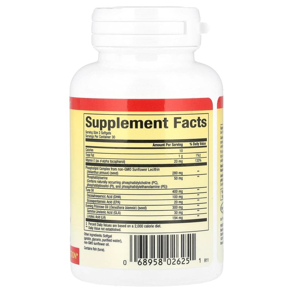 Natural Factors PS-IQ Memory Softgels, 60 Count