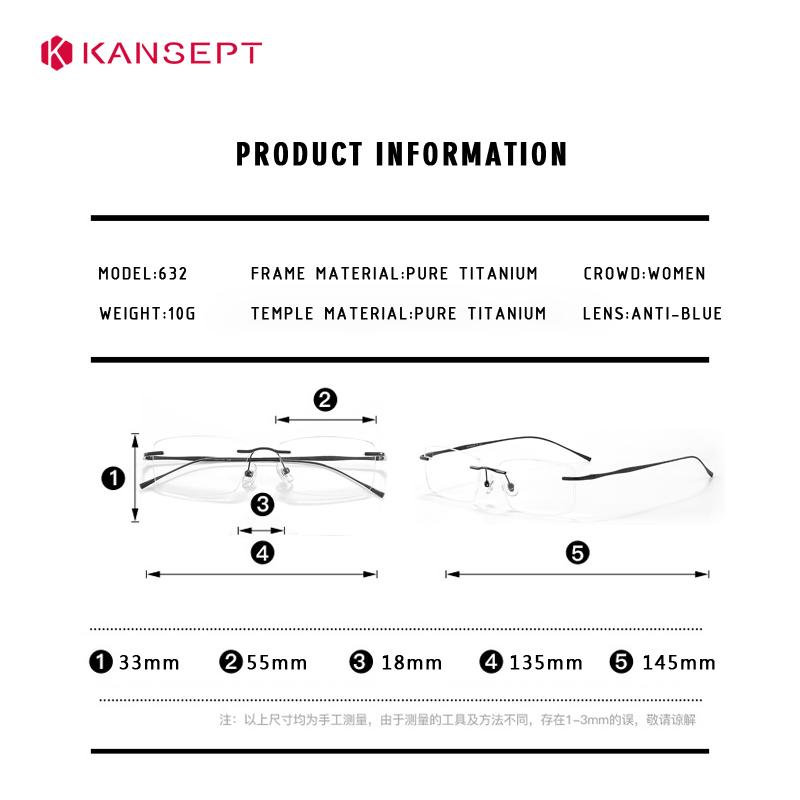 KANSEPT Square Myopia Eyeglasses Photochromic Lenses Man Blue Light Ultra-light Titanium Reading Glasses Men Optical Women Lens