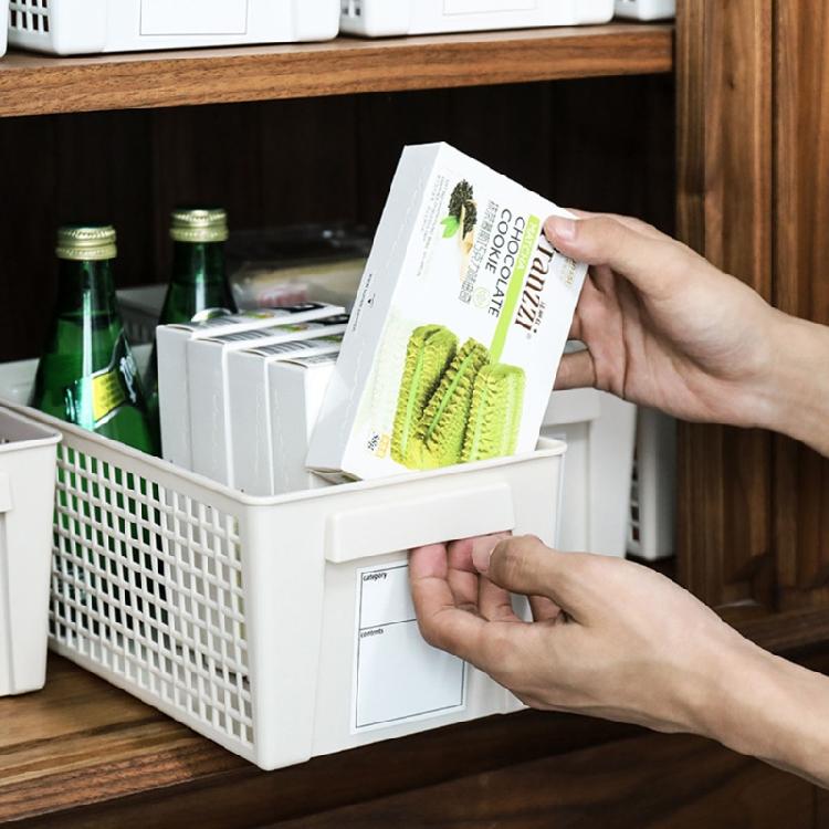 Rectangular Net Storage Crates Without Lid Hollow Out Storage Basket Stackable