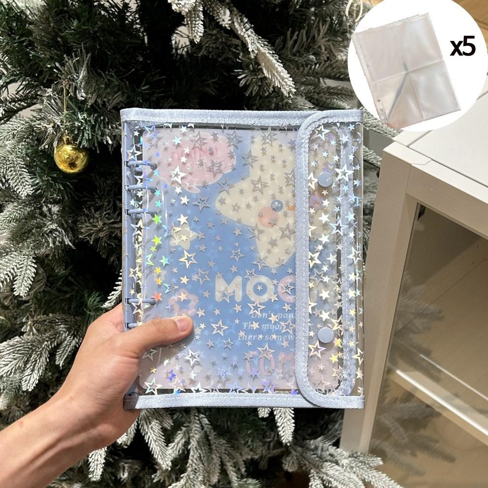 

А5 6-кольцевой биндер для фотокарточек с внутренними страницами, альбом-биндер для фотокарточек