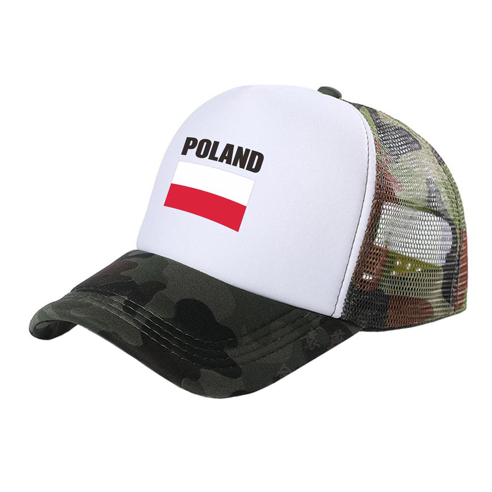 Polen Flagge Trucker Cap Unisex Cooles Polen Hut Baseballkappe Coole Sommer Unisex Netz Kappen