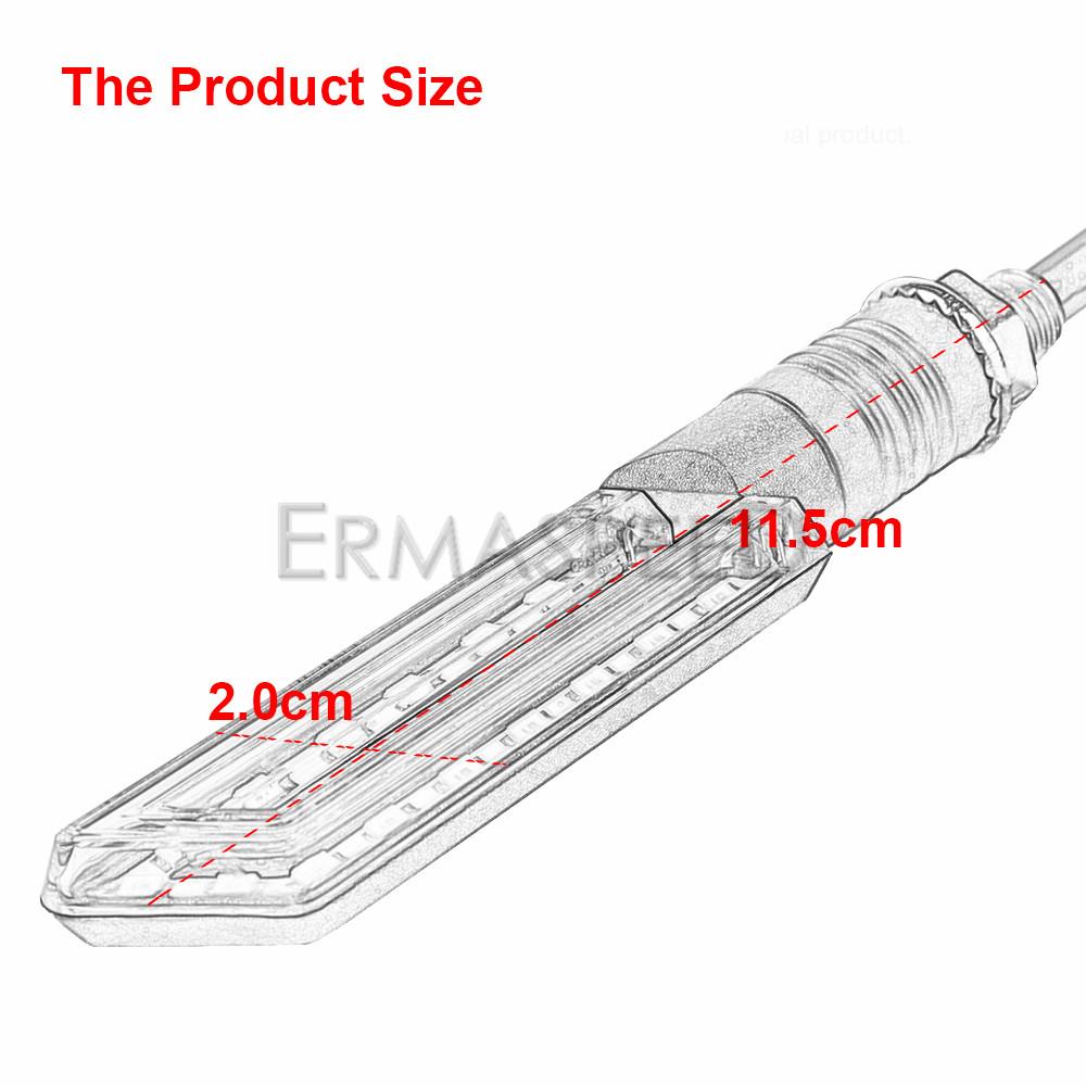 2PCS 12V Universal Motorcycle Turn Signal Indicators 15 LED Lamp Turning Lights Accessories For Electric Scooter Motorcycle