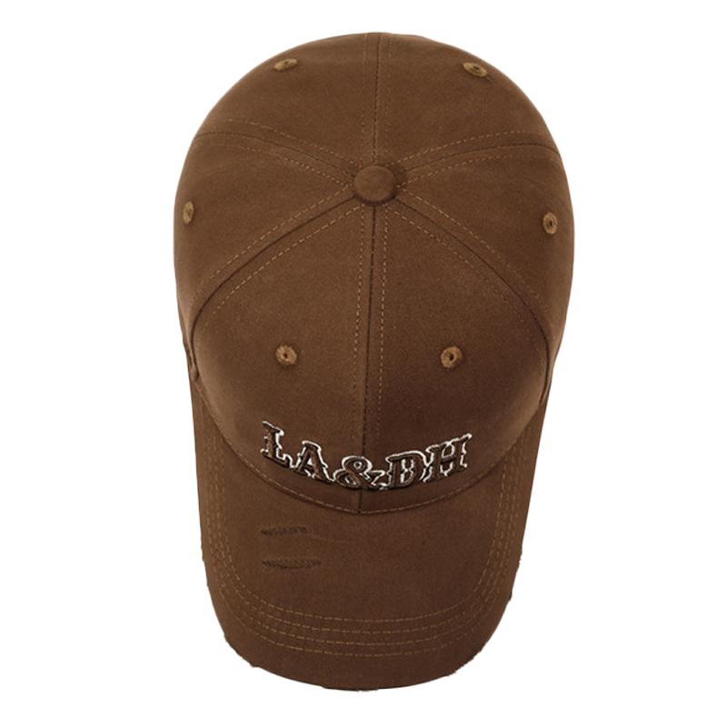 Embroidered Letter Baseball Cap Unisex Outdoor Rough Hard Top Cap Couple Sun Hat