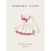 Insbobo Girls' Dress 2026 Spring New Princess Dress One-Year-Old Baby Girl Dress Kidsren's Red Dress