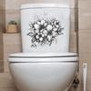 Toilet Sticker Removable Self-adhesive Waterproof PVC Living Room Wall Art Bathroom Toilet Lid Decoration Decal