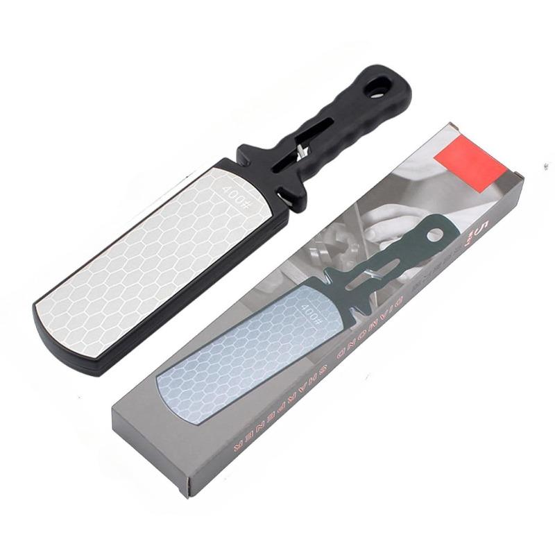 

1 шт. Двусторонняя точилка для ножей Internet Celebrity с многофункциональной ручкой, портативная быстрая ручная точилка для наждака