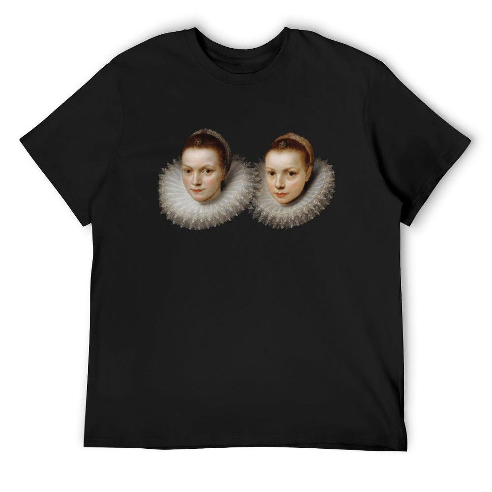 

Cornelis de Vos - Two sisters T-Shirt blue archive man t shirt shirts graphic tee anime clothes mens t shirt graphic 4XL