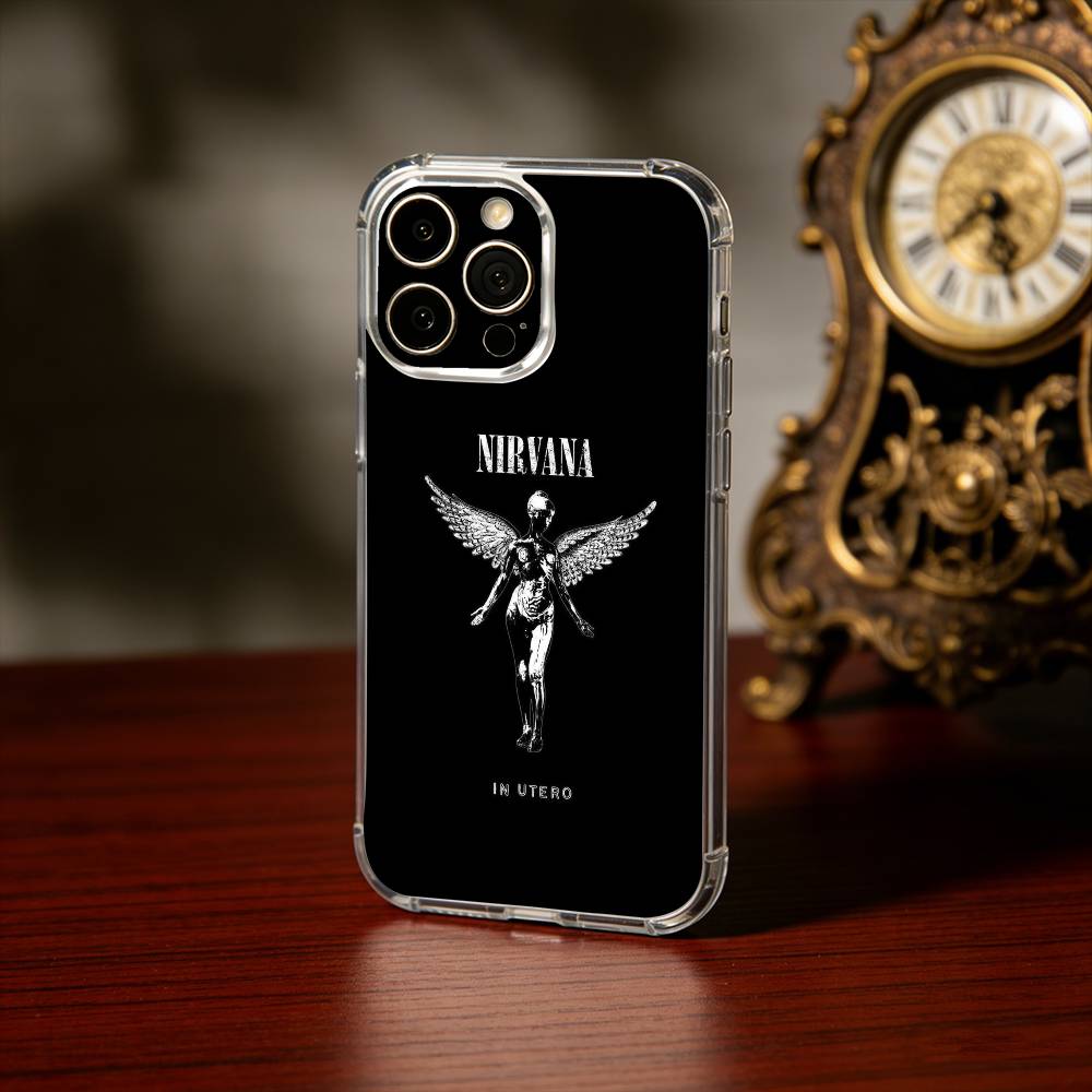 L-Lamentably N-Nirvana R-Rock Band Phone Case For iPhone17,16,15,14,13Pro Max,us,Soft Silicone Transparent Cover iPhone17air