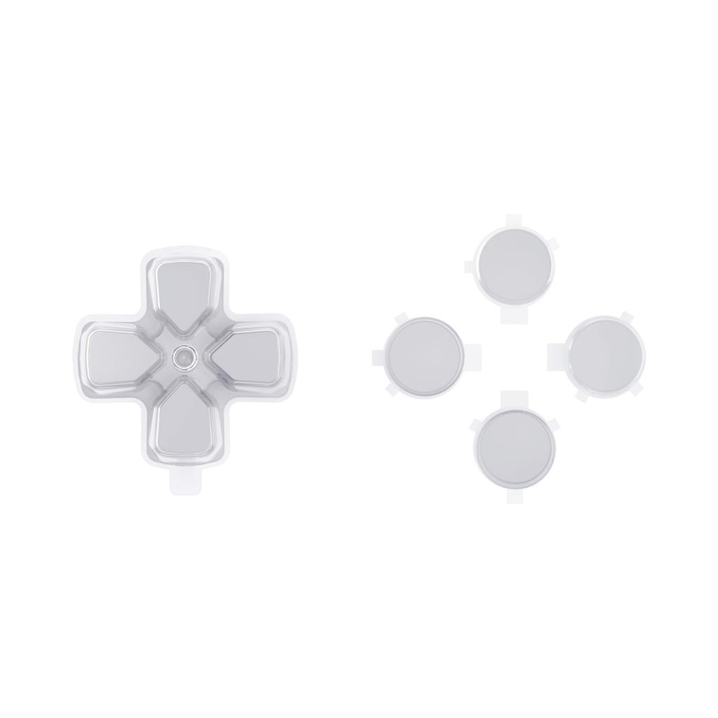 EXtremeRate benutzerdefinierte Ersatz-Dpad-Aktionstaste ohne Text, Richtungstaste, Gesichtstaste für Controller Hope Gray, zweifarbige Gravur,