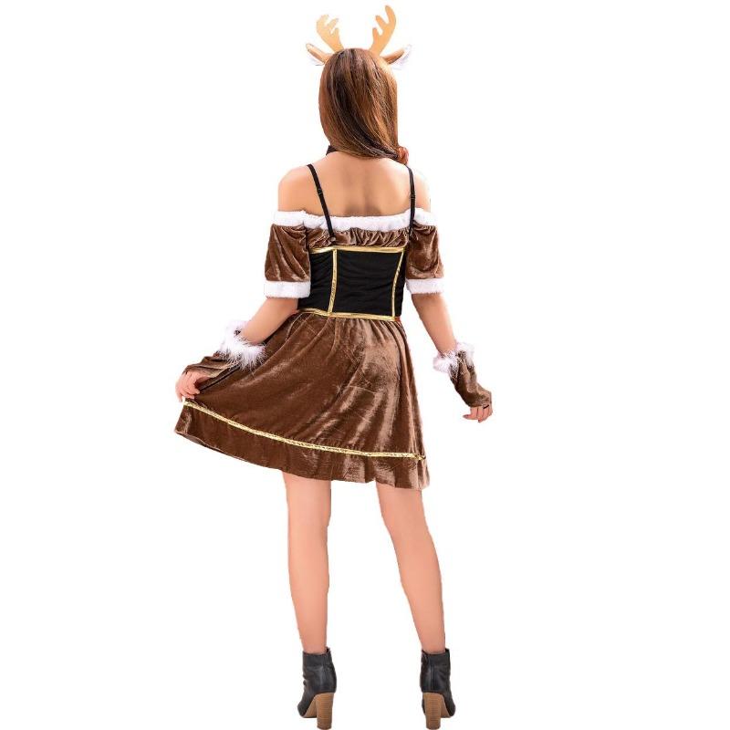Japan's New Brown Hristmas Cute Reindeer Costume Christmas Dress Party Dance Dress